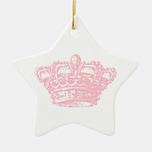 Pink Crown Ceramic Tree Decoration
