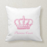 Pink Crown Cushion<br><div class="desc">Cute illustration of a pink crown makes the perfect invitation, throw pillow, or iPhone case for the princess, queen bee, or even the drag queen! Add your own text in any font or colour for added drama. Play with background colours too! We also offer this very popular design on postage,...</div>