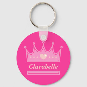 Pink Crown for the Royal Princess Key Ring