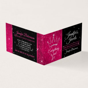 Pink Crown Jewellery Reseller Consultant Star Business Card