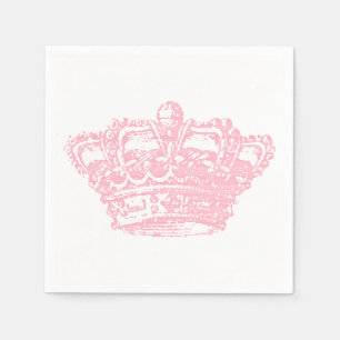 Pink Crown Napkin