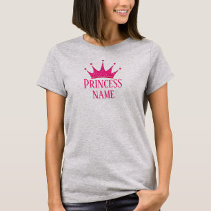 Pink Crown Princess ... Add name to T-Shirt