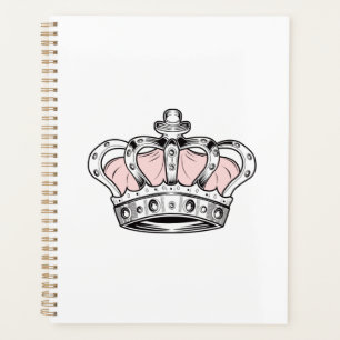 Pink Crown Queen Royal Glam Girly Aesthetic Planner