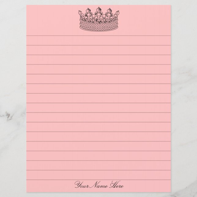 Pink Crown Stationery (Front)