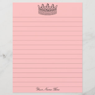 Pink Crown Stationery