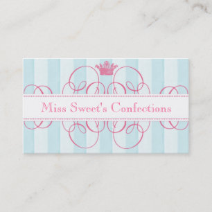 Pink Crown Sweet Shop Business Cards