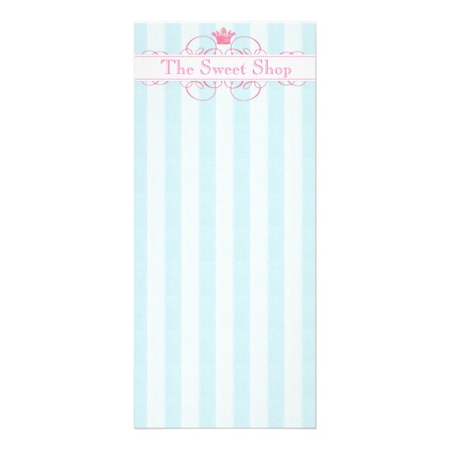 Pink Crown Sweet Shop Rack Cards (Front)
