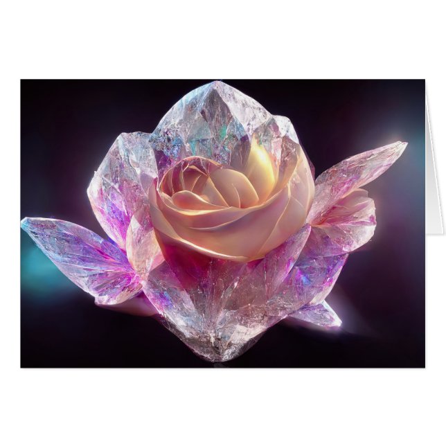 Pink Crystal Flower (Front Horizontal)