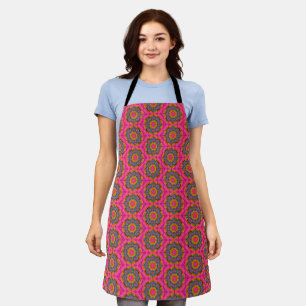 Pink Crystal Mandala Apron