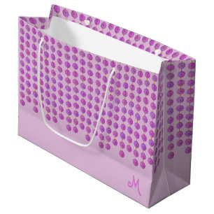 Pink Crystal Strands Monogram Gift Bag