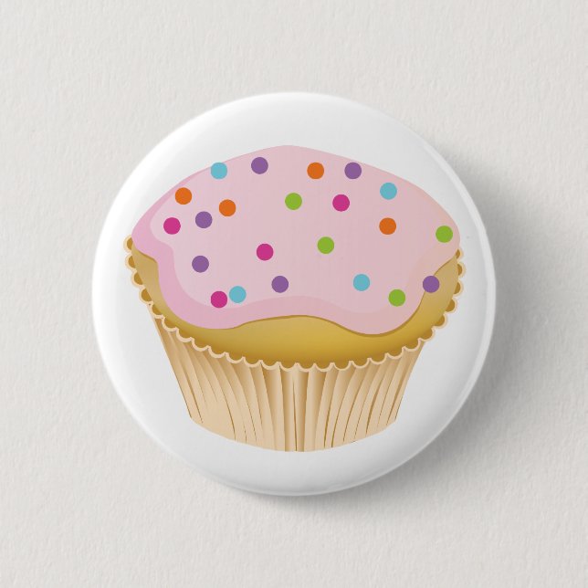 Pink Cupcake 6 Cm Round Badge (Front)