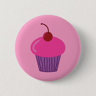 Pink Cupcake 6 Cm Round Badge