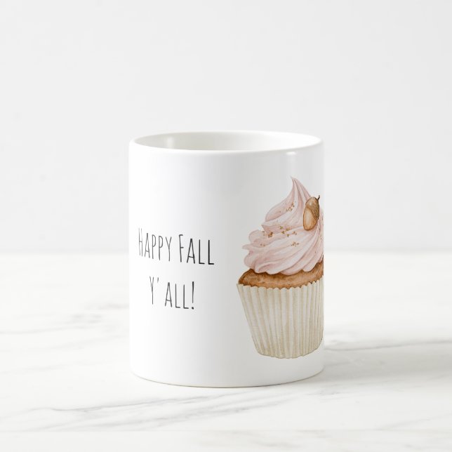 Pink Cupcake Acorn  Coffee Mug (Center)