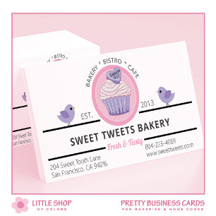 Pink Cupcake Bakery Business Card