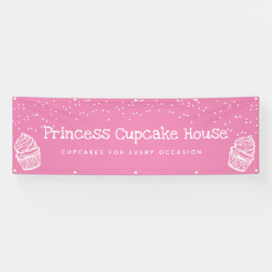 Pink Cupcake Banner