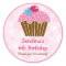 Pink Cupcake Birthday Gift Sticker