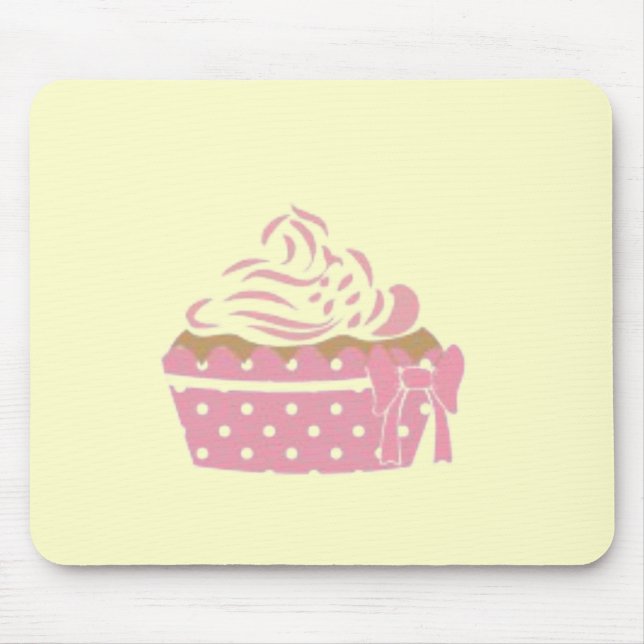 Pink Cupcake Birthday Mouse Mat (Front)