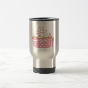 Pink Cupcake Birthday Travel Mug
