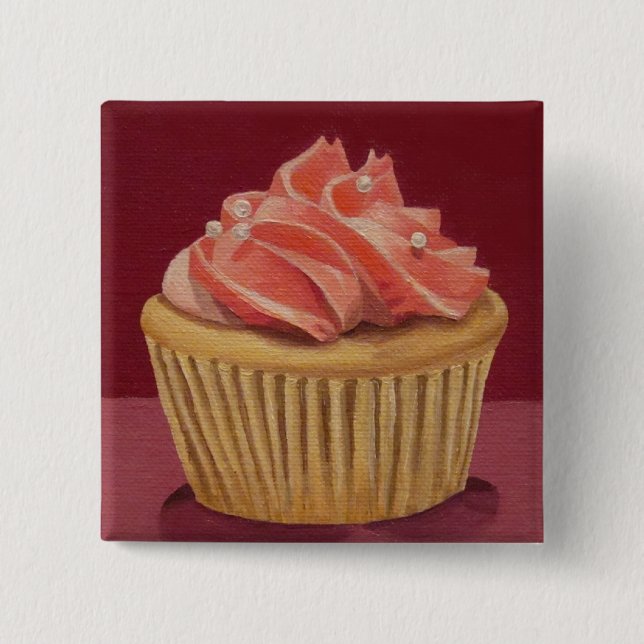 Pink Cupcake Button (Front)