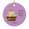 Pink Cupcake Christmas Ornament