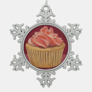 Pink Cupcake Christmas Ornament