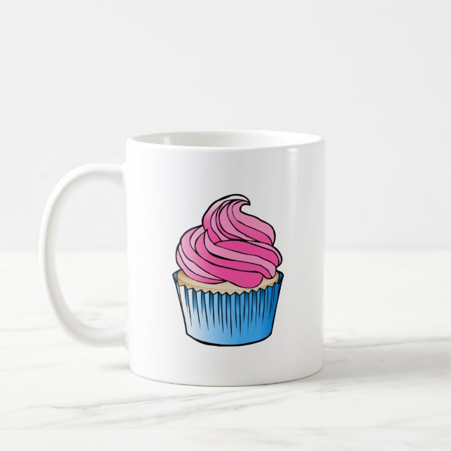 Pink Cupcake Coffee Mug (Left)