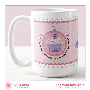 Pink Cupcake Customisable Valentine's Day Coffee Mug