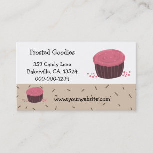 Pink Cupcake Design Business Card