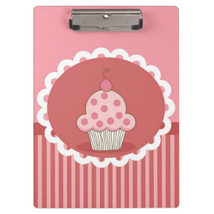 Pink Cupcake Design Clipboard