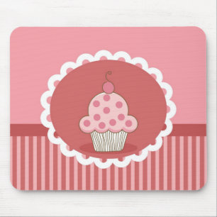 Pink Cupcake Design Mouse Mat