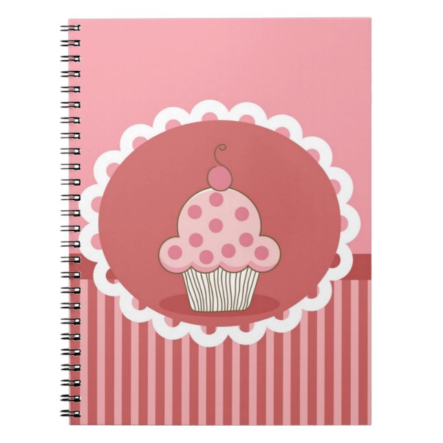 Pink Cupcake Design Notebook (Front)