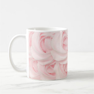 Pink cupcake frosting rose coffee mug