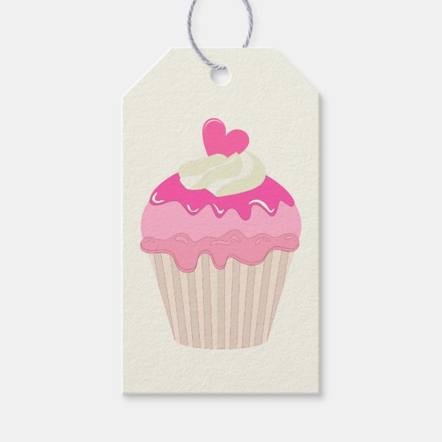 Pink Cupcake Generic All Purpose Gift Tag (Front)