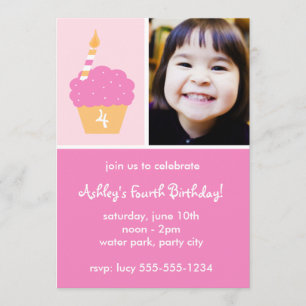 Pink Cupcake Invitation