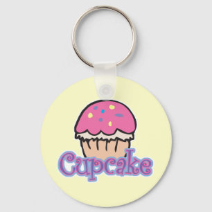 Pink Cupcake Key Ring