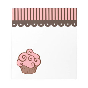 Pink Cupcake Kitchen Bakery Notepad Gift