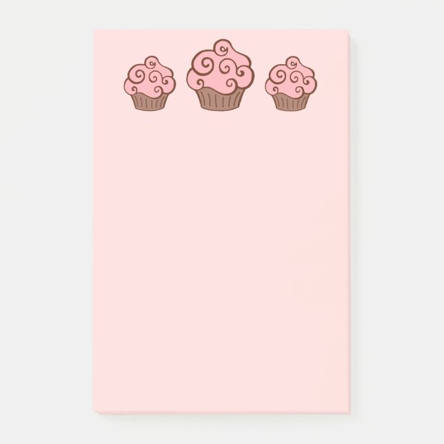 Pink Cupcake Kitchen School Post It Notes Gift (Front)