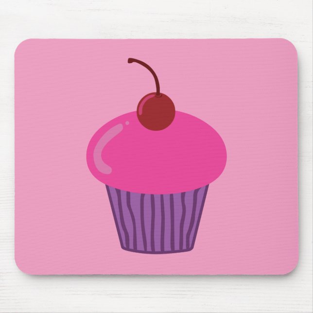 Pink Cupcake Mouse Mat (Front)