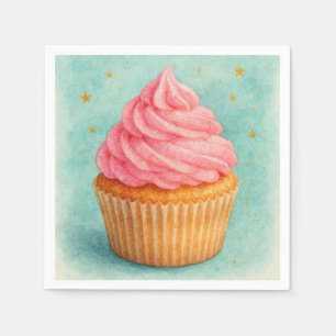 Pink Cupcake Napkins. Napkin