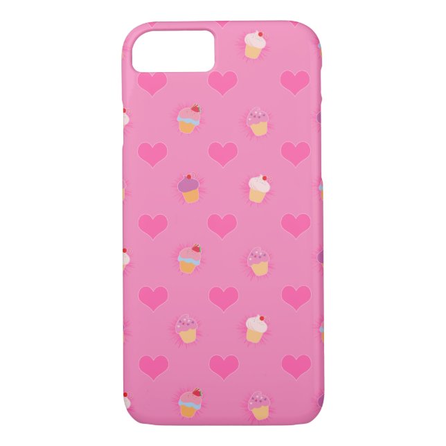 Pink Cupcake Pattern Case-Mate iPhone Case (Back)