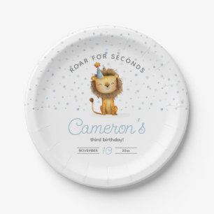 Pink cupcake penguin girl's birthdayPaper Plate