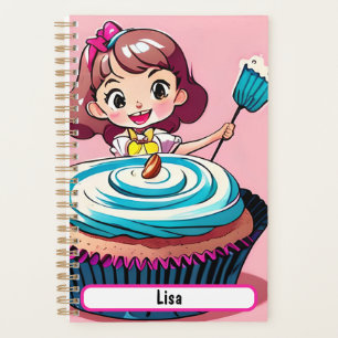 Pink Cupcake Planner With Customisable Nametag