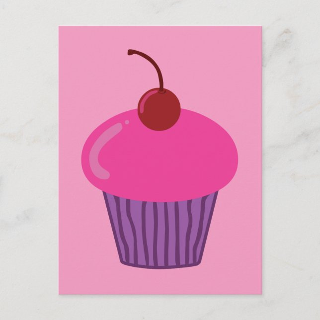 Pink Cupcake Postcard (Front)