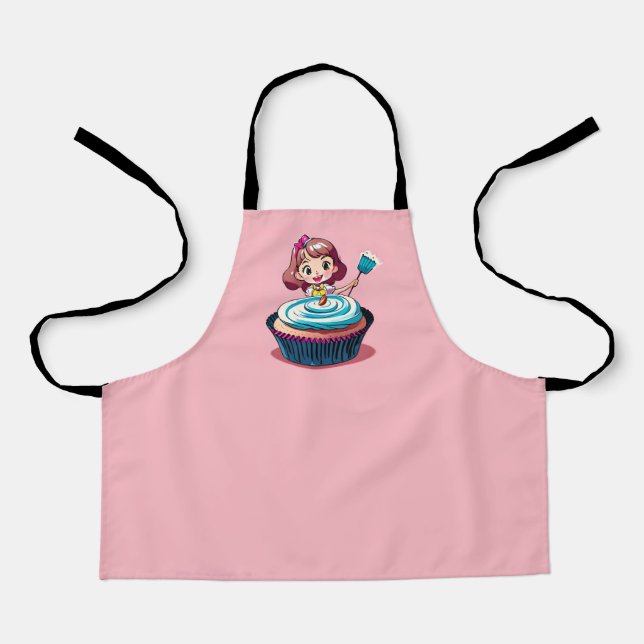 Pink Cupcake Princess Apron (Front)