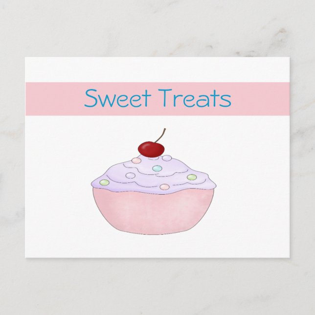 Pink Cupcake Recipe Card (Front)