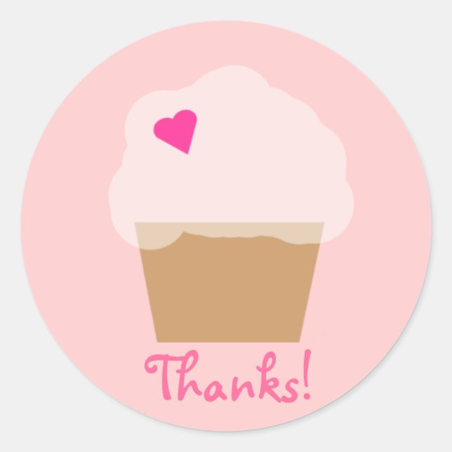 Pink Cupcake Sticker (Front)