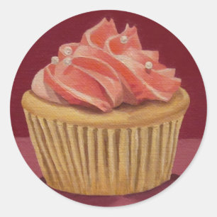 Pink Cupcake Sticker