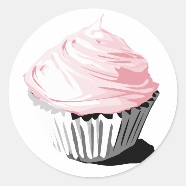 Pink cupcake stickers (Front)
