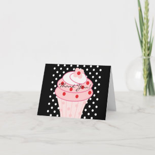 Pink Cupcake Thank You Cards