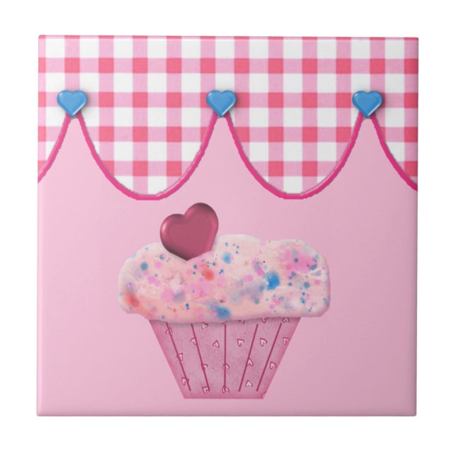 Pink Cupcake Tile (Front)